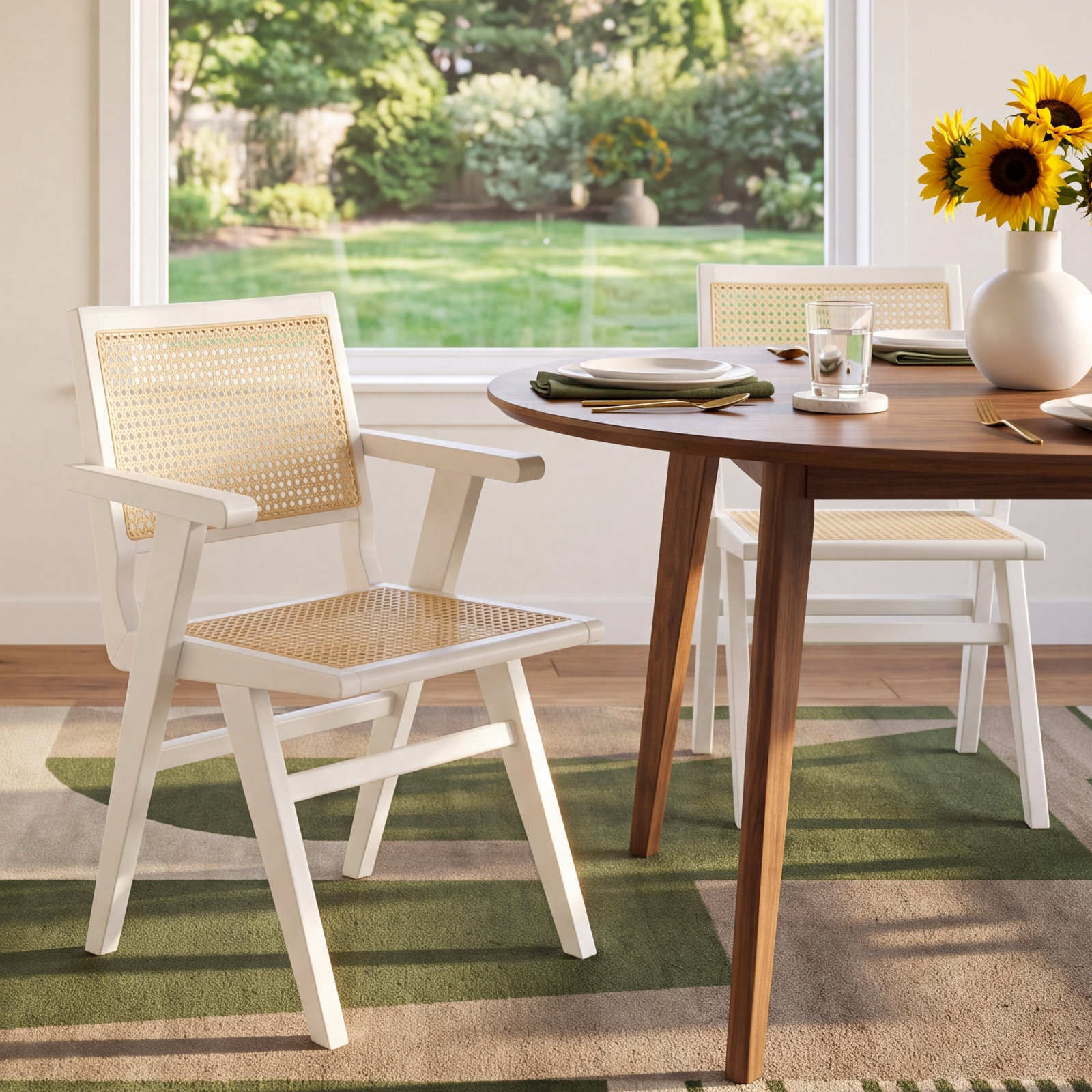 Atticus Dining Armchair, White