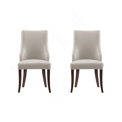 Ensemble de 2 chaises de salle à manger gris clair