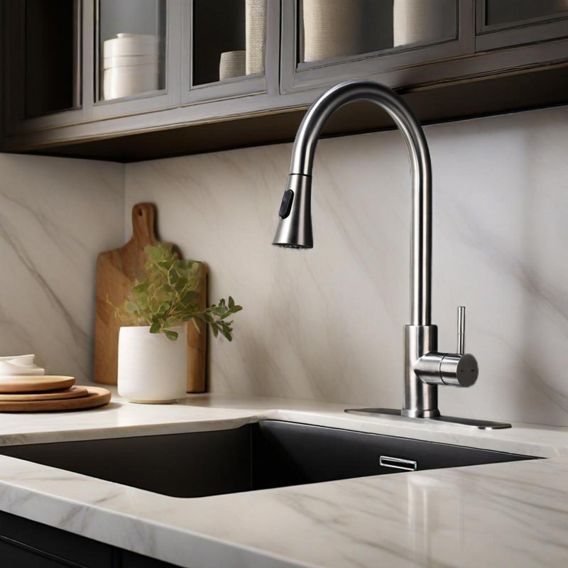 Kitchen Faucet With Pull Out Spraye 