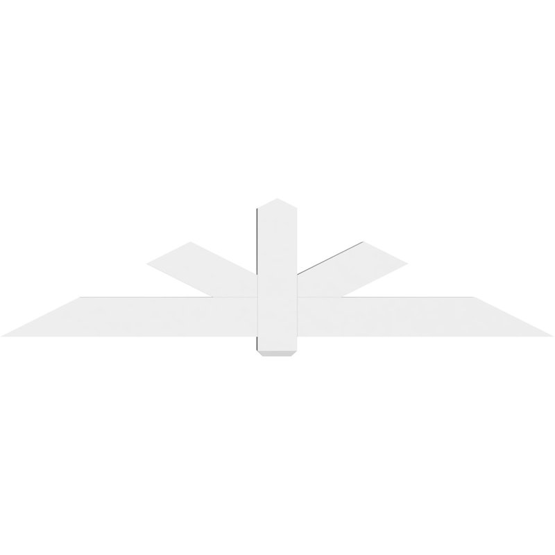 Support de pignon en PVC de qualité architecturale Kennewick, H 21 po x l 84 po (pas: 6/12), P 4 po x F 6 po