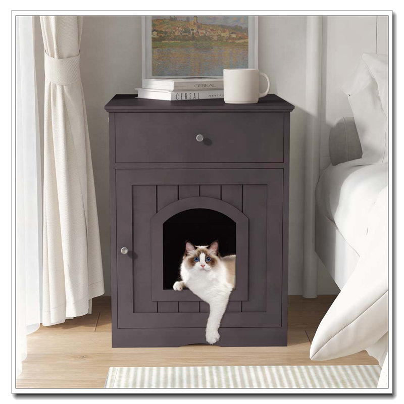 Caisse en bois pour animal de compagnie, Brun