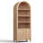 Storage Bookcase/Arched Cabinet With Fluted Doors & Adjustable Shelves – Entryway, Living Room-2132478059-2138823606