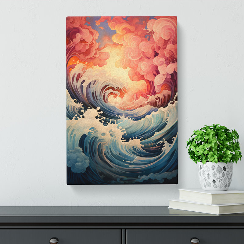 Wave Modern Baroque - Print, 60cm H x 40cm W x 3cm D