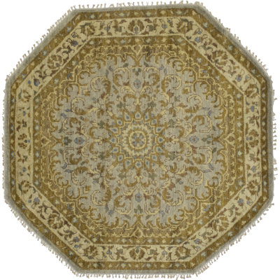 Tapis octogonal oriental Oushak Chobi Mute