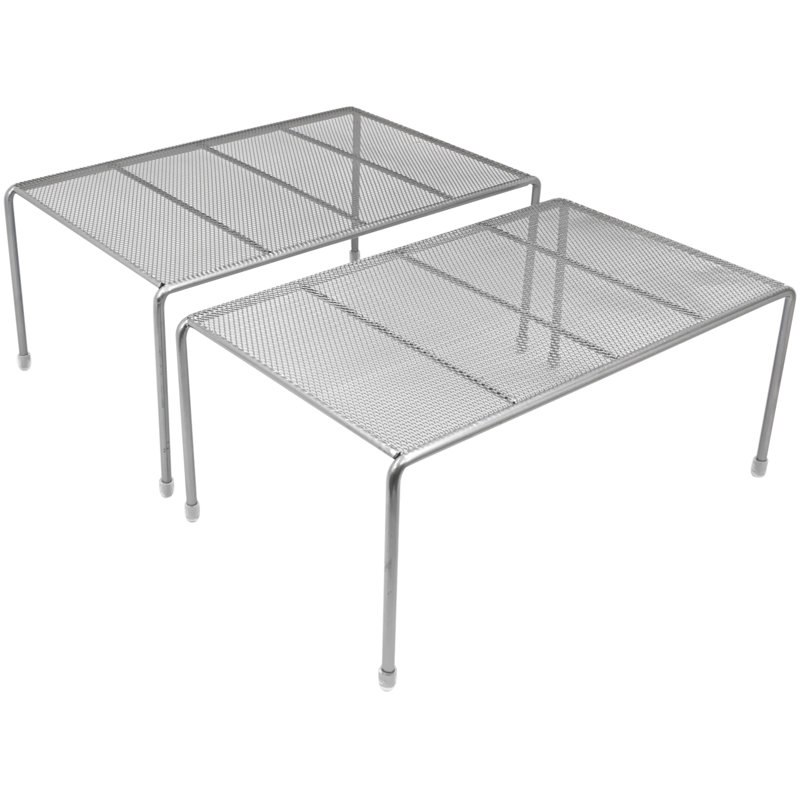 Sorbus Steel Pantry Cabinet Organizers, 2-Piece, Silver