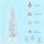Arbre de Noël blanc facile à ranger, structure en métal avec style hivernal, utilisation familiale intérieure