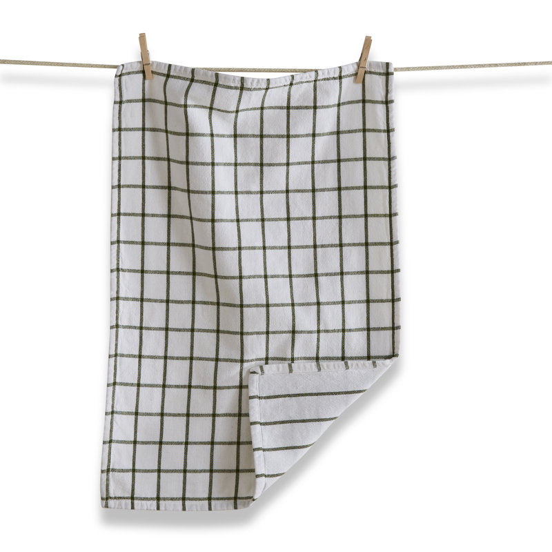 Ebern Designs Classic Double Cloth Dishtowel Red, Olive