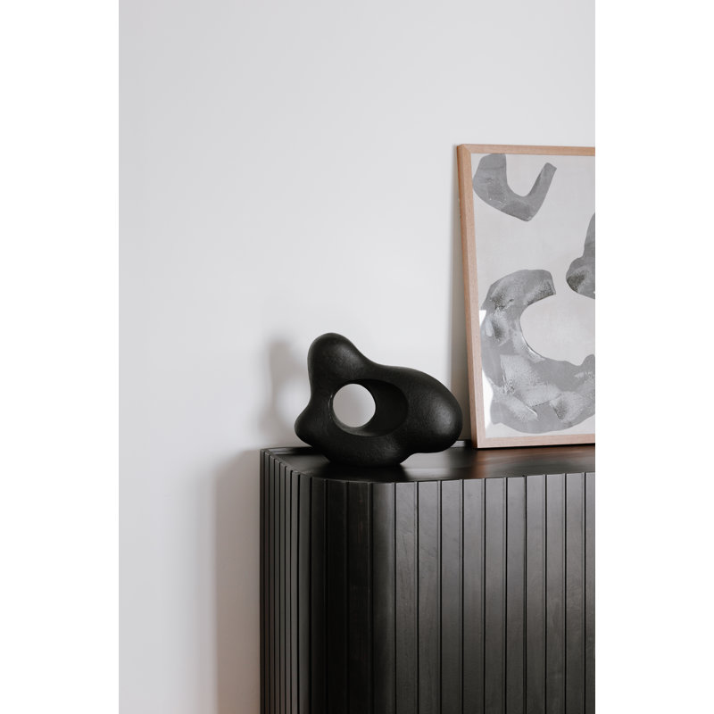Povera 72'' W Solid Wood Sideboard, Black
