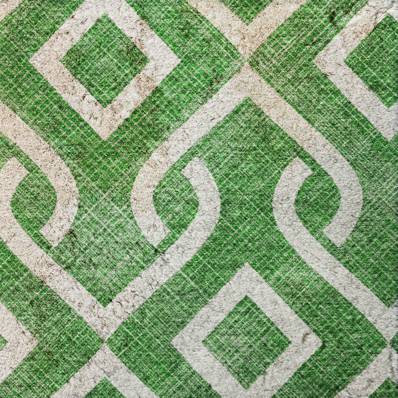Tapis à poil long de qualité supérieure lavable à la machine ADS621, Emerald, 8' x 10'