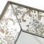 Miroir suspendu argent antique antique 20 "x 12" avec caractéristique florale, caractéristique moyenne, plateau à miroir