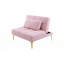 Tissu convertible futon avec pieds en métal