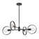 Alexandro 4 - Light Fabric Dimmable Sputnik Modern Linear Chandelier