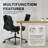 Black Cross Legged Office Chair With Wheels And Flip-up Arms, Ergonomic Criss Cross Desk Chairs With Fabric Padded, Height Adjustable Wide Seat Swivel Chair For Home Office, Bedroom-1703767747