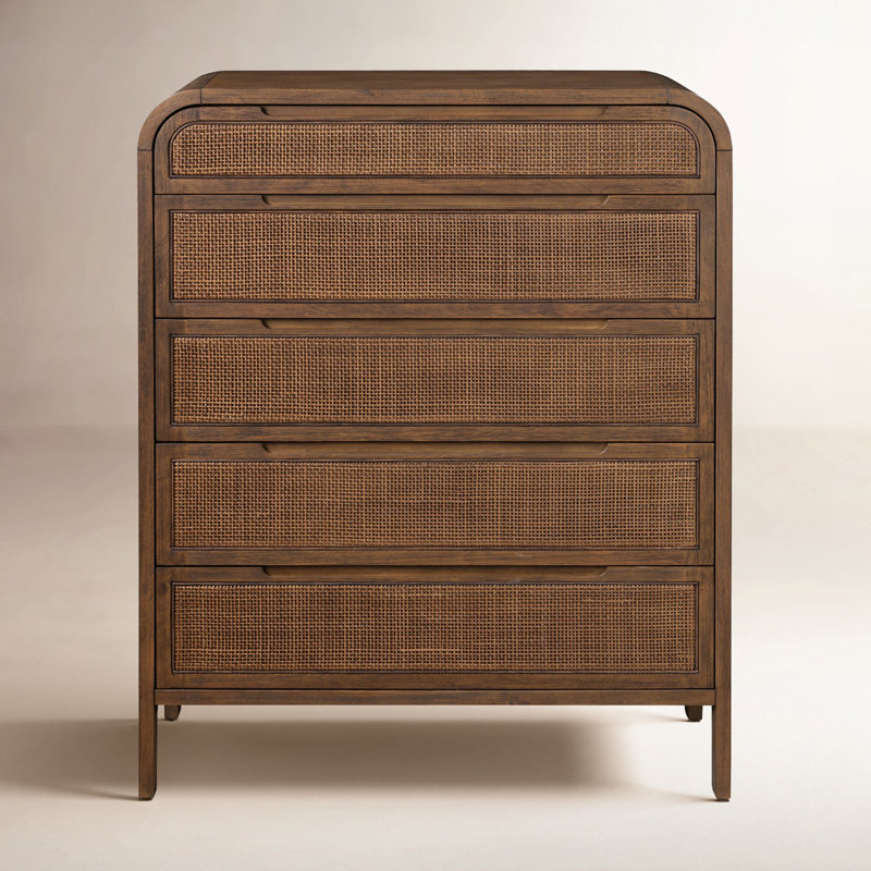 Amenah 5 - Drawer Solid Wood Dresser