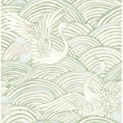Papier peint Egret Sage Tidal Dance