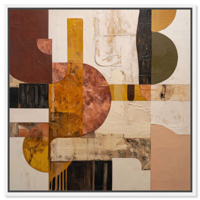 "Contemporary Layers III", impression sur toile par Art Remedy, cadre blanc, 16 x 16
