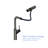 4 Spray Modes Gunmetal Black Faucet, 360 Pull - Down Feature, Splash Functionality, Ceramic Cartridge, Installation Guide, 5.51 Inches Base Depth Kitchen Faucet With In Black, Cartridge For Smooth-1202014798