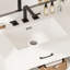 Armoire de salle de bain moderne de 31 po avec rangement spacieux, lavabo en céramique lisse et verre trempé à rayures verticales pour un verre intégré lumineux de 31 po, charnières à fermeture en douceur silencieuses