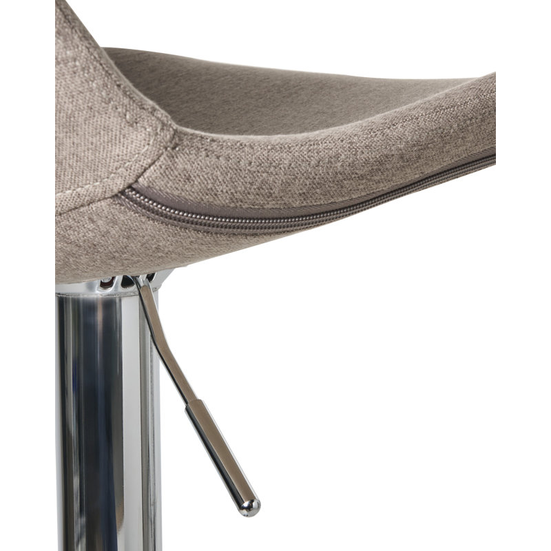 Swivel Yes Upholstered Yes Bar Stool, Beige Fabric
