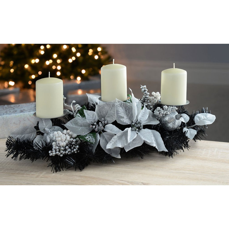Poinsettia Candelabrum Arrangement