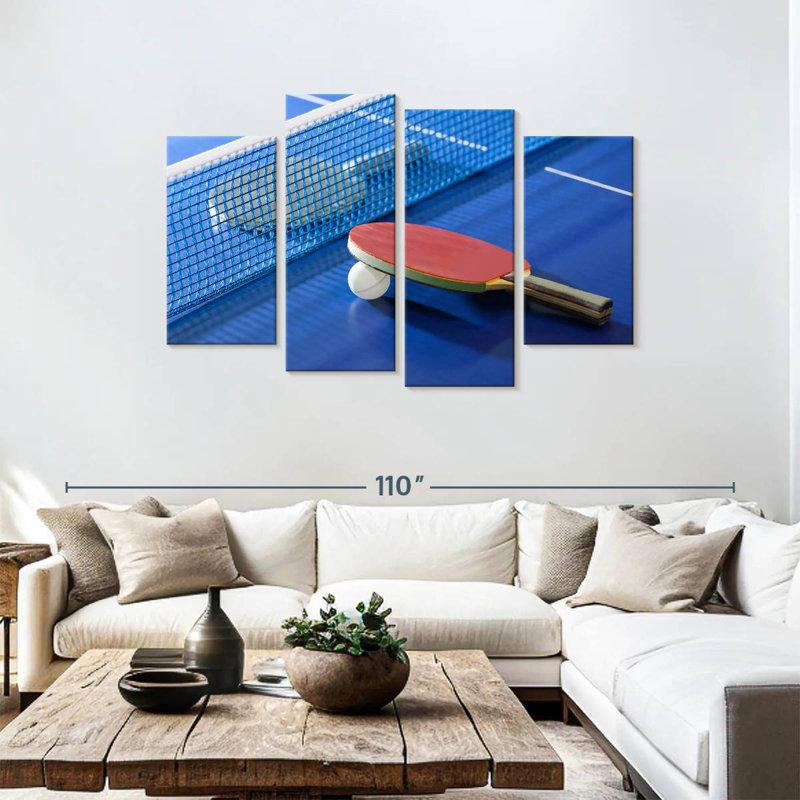 Tennis de table bleu Sirci, H 48 po x l 75 po