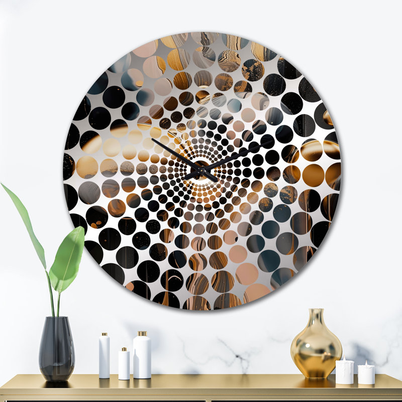 Gerta - Abstract Marble Wall Clock, Large
