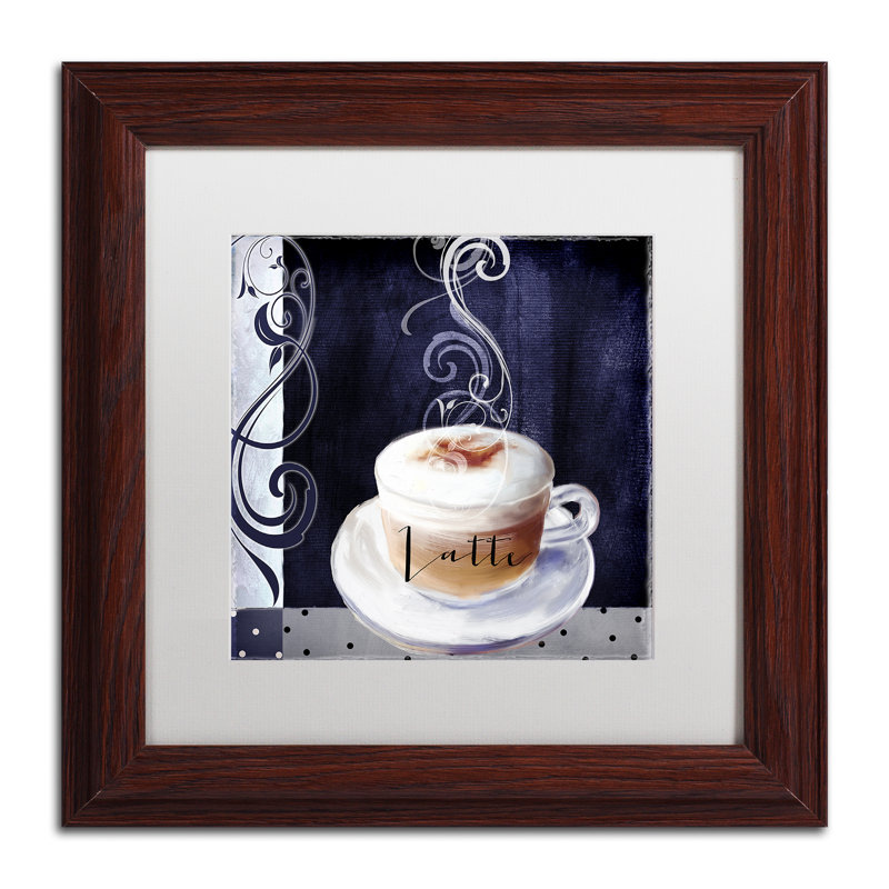 «Cafe Blue II» par Jadaya, impression encadrée, H 11 po x l 14 po x P 0,5 po, Blanc