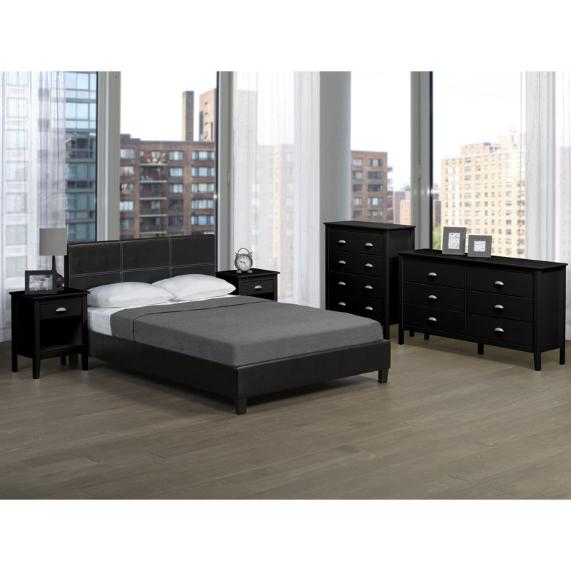 Shenna 30'' W 4 - Drawer Dresser, Black 