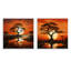 Coucher de soleil silhouettes d'arbre baobab-238633798-238633795
