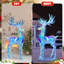 Renne de Noël illuminé 60 po, renne prismatique extérieur irisé avec 160 lumières DEL, piquets, grande décoration de Noël de cerf pour la cour