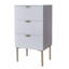 Durable Agran 40cm Wide Chest of Drawers - Modern 3-Drawer Compact Storage Unit with Playful Scalloped Design for Bedroom Use-1645064866