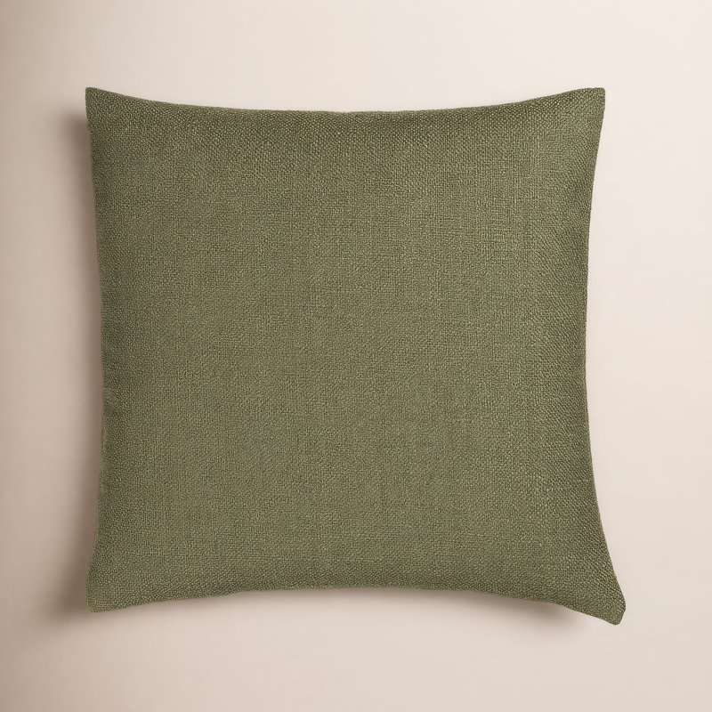 Coussin Birch Lane Coolidge, Vert, Polyester, Carré 20 po