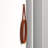 Leather Strap Hanging Wood Wall Mirror-23509694