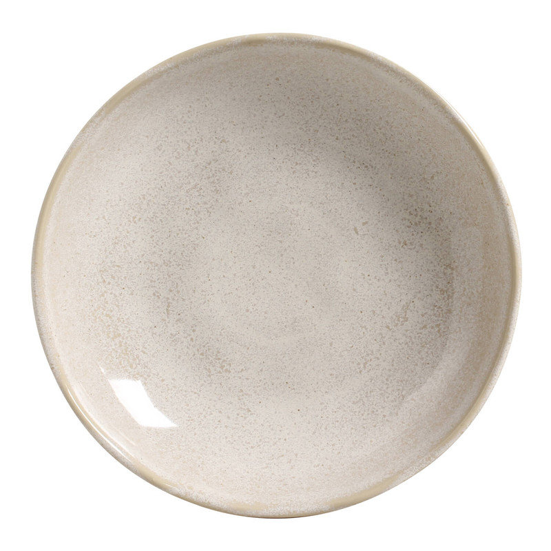 Assiette à salade ou à dessert en grès 9,84 po Latte Commercial