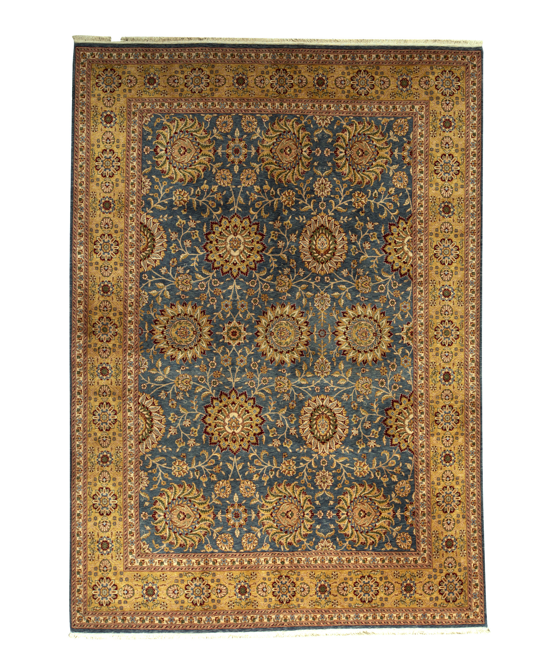 Bokara Rug Co., Inc. Hand-Knotted High-Quality Blue and Yellow Area Rug ...