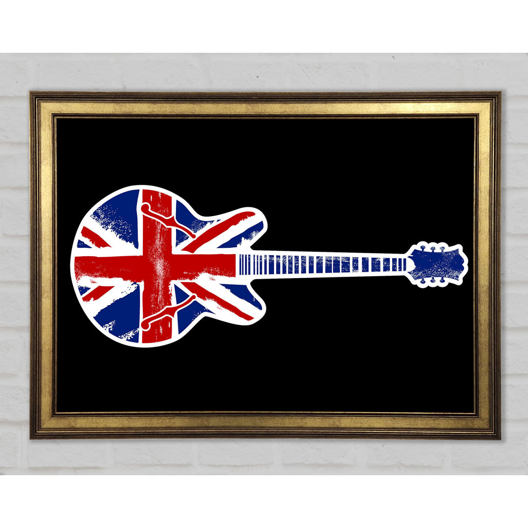 Poster Gitarre Britische Flagge