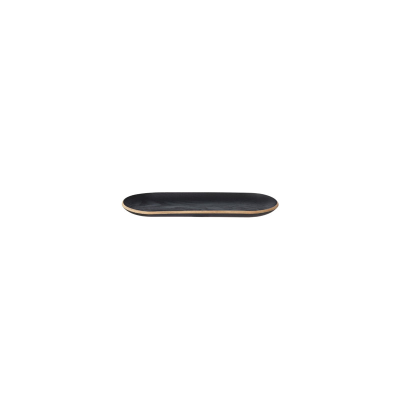 BAKI Wood Tray - Black - Small, Espresso Wood, 9.1" W x 3.9" D x 0.6" H