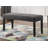 Fabric Dining Bench With Nailhead Trim, Grey-630104463