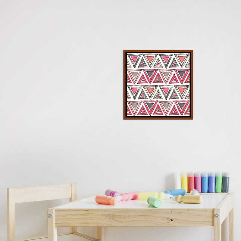Art sur motif d’accents chic, H 18 po x l 18 po x P 1,5 po, Toile avec cadre en bois classique