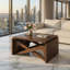 Table basse Transformer, table 2 en 1, table de salle à manger extensible, bois naturel, hauteur variable-2059055238