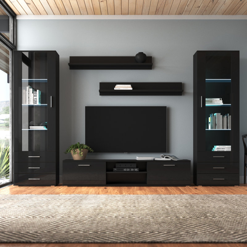 Sabala Modern Entertainment Center for TVs up to 70", Black