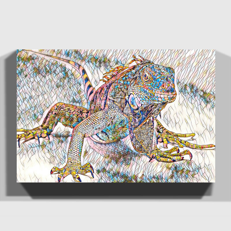 Iguana Lizard 2 - Wrapped Canvas, 40cm H x 60cm W