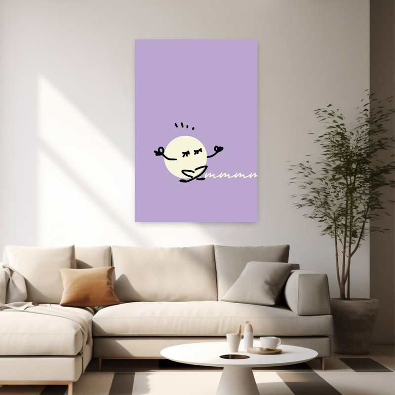 Mindful Meditation Moment Peaceful Serene Tranquil, H 60 po x l 40 po