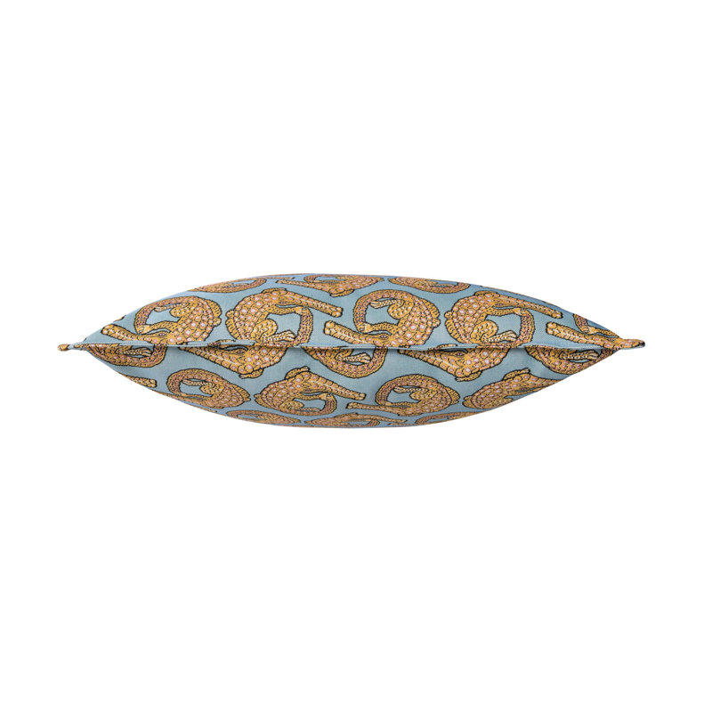 Croco - Jacquard, Persimmon, Square 24"