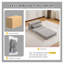 Canapé-lit modulaire convertible avec tissu polaire circulaire - Canapé-lit de plancher en mousse viscoélastique gris clair, conception sans os DIY, aucun assemblage requis
