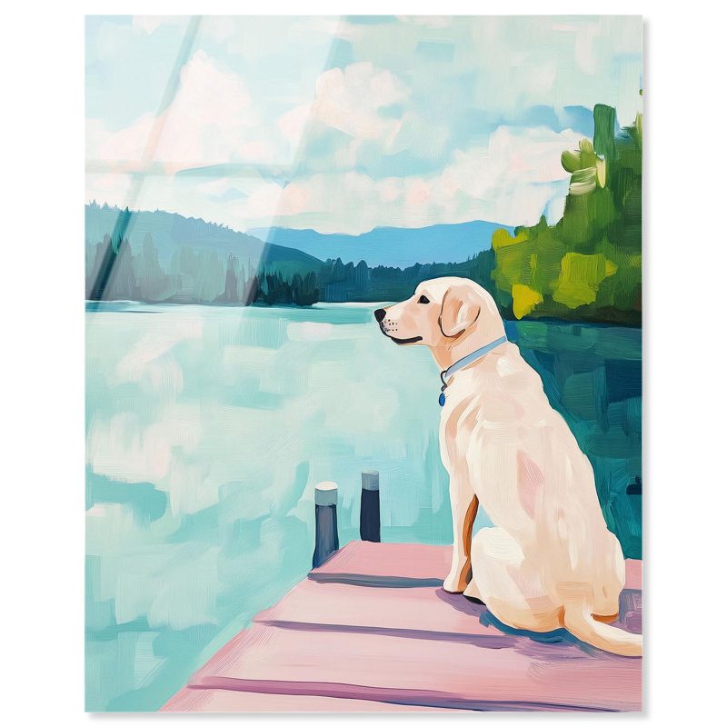 Impression côtière Dockside Companion, reproduction d'art acrylique par Art Remedy, H 20 po x l 16 po