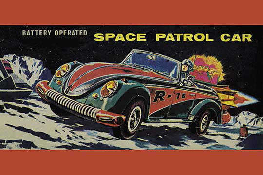 « space patrol car », impression non encadrée, 20 po x 30 p