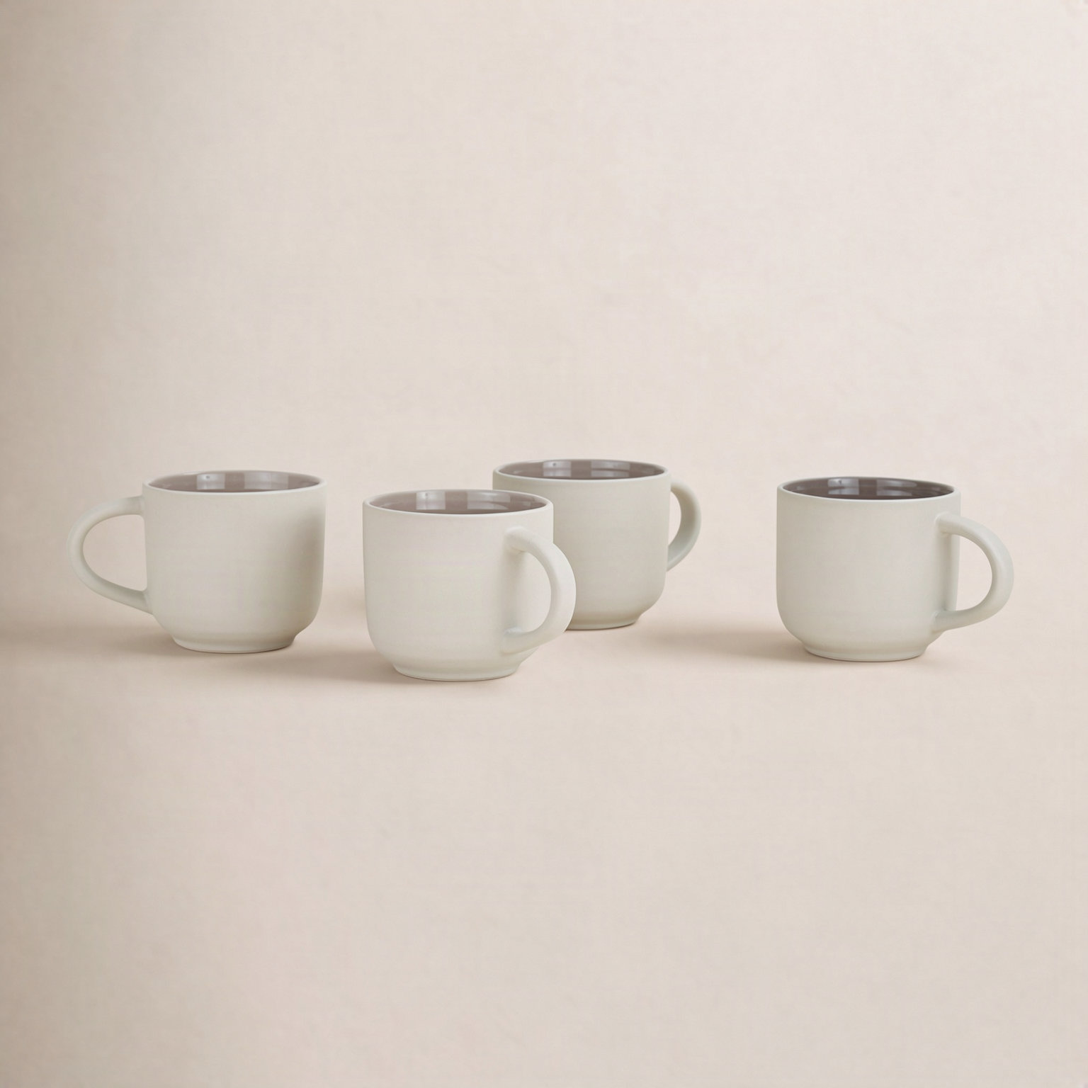 Hirma Stoneware Coffee Mug, Light Gray