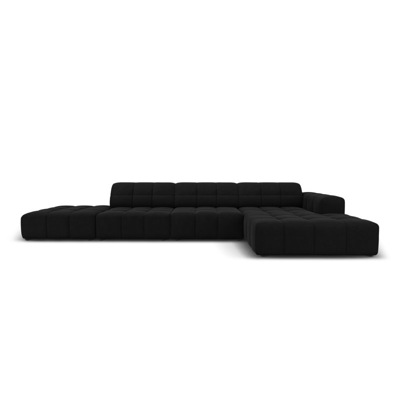 Chicago 5 Seater Corner Sofa, Right Hand Facing, Black
