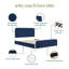 Base de lit plateforme avec tête de lit tapissier Tallulah, bleu marine-1698226222